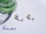 あこや真珠ピアス しずく形スタッドブラ
