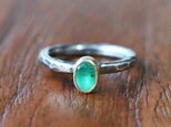 古代スタイル＊エメラルド＊指輪　9.5号　ステアリングシルバー