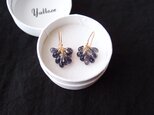 【受注制作】【K14gf】アイオライトのふさふさピアス・ Iolite