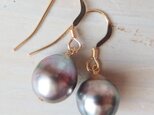 K14GF tahitian pearl simple pierceの画像