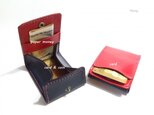 カードとコインの財布Ⅱ CC-06-2 コインケース ヌメ革 RED & BLACK【受注生産】の画像