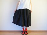 Cotton typewriter tuck skirt LADY'Sの画像