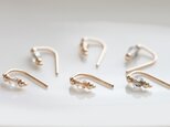 14kgf 3mm Swarovski 『スワロフスキー・クリスタルの小さな 2way ピアス- dainty』の画像