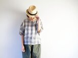 JAPAN Linen Check Blouse LADY'Sの画像