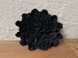 革花のブローチピン 3Lサイズ  ブラックの画像