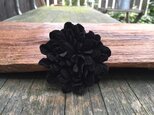 革花のブローチピン Lサイズ ブラックの画像
