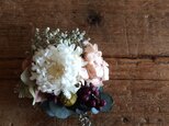 アスターと小花のコサージュ