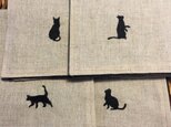 C様専用オーダー作品 黒猫刺しゅうのセットの画像