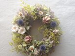 (R様オーダー)グリーンパープルのgarden wreathの画像