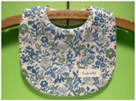 現品限り❤PURE*スタイ*リバティMamieブルーグリーン系 よだれかけ Comfortablyの画像
