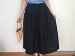 リネンのスカート  ブラック
