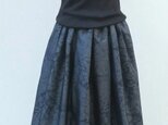 着物リメイク：大島紬のタックスカート　