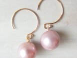 K14GF sakura color pearl drop pierceの画像