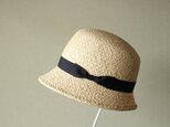 《受注制作》cloche [raffia] blackの画像