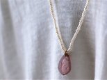 プチ淡水パールネックレス（ピンク）の画像