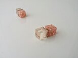 【再販】送料無料『candy 』cube  pierce/beige pinkの画像