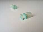 【再販】送料無料『candy 』cube  pierce/mint greenの画像