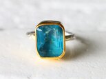 古代スタイル＊ブルーフローライト　指輪＊ 7号　スターリングシルバー