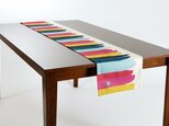 テーブルランナー 北欧柄 カラフルバー 天然リネン 183×30cm jubileetabletrlmp002