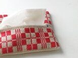 手織り布のティッシュケースAの画像