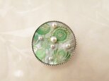 ＳＶ・Ｋ18　Button   Brooch (Green)