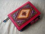 ほぼ日手帳対応　牛革文庫サイズ手帳カバー　拭き染め&刻印　おまけ付き