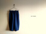 春のつぼみパンツ＊ディープブルーのリネン
