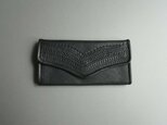 stitch long wallet  (black)の画像