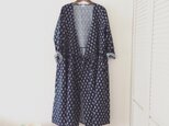 cotton robe onpiece＊Ladies＊navy flowerの画像