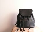 レザー リュックサック バックパック / ブラック