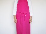 【即納】　リネンエプロン　ピンク
