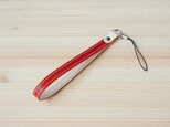牛革 ストラップ　レザー　革 レッドカラーの画像