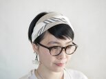 patchwork turban (cotton×linen mix 17ss-i)の画像