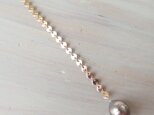 K14GF tahitian pearl gold chain long necklaceの画像