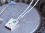 Green flower フレーム ネックレス シルバー925