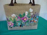 birds ＆ flowers bag＊小鳥と花のバッグの画像