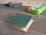 二つ折り財布 box-a グリーン【受注製作】の画像