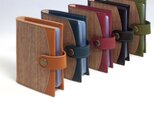 [5色] 木と革のカードケース（16p） --- クリアポケットでカードを整理