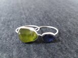 リング ペリドットとアイオライト