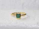 古代スタイル＊エメラルド　指輪＊ 10号