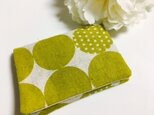 オトナのティッシュケース★北欧綿麻どっと柄マスタードの画像
