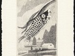 鯉のぼり/銅版画 (作品のみ）の画像