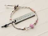 送料無料ルビー×フランスアンティークglassbracelet(sakurairo)の画像