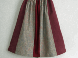 着物リメイク♪大島紬と手織り紬でスカート（裏地付き）の画像