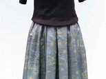 大島紬リメイク：タックスカート　