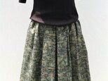 正絹着物リメイク：タックスカート　