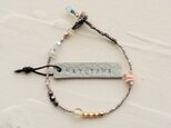 送料無料サンゴ×フランスアンティークglassbracelet(shizuku)の画像