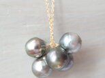 【母の日セール】K14GF tahitian pearl bloom necklaceの画像