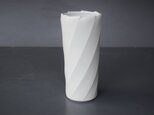有田焼　博泉窯　白磁艶消面取花入　中村慎　作　手造り　シンプル　きれいな白磁　贈り物　ギフト　花瓶の画像