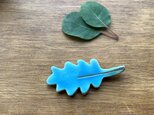 葉っぱの箸置き：ターコイズブルーの画像